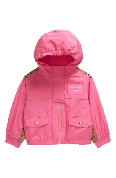 Burberry Kids' Little Girl's & Girl's Marina Horseferry Check Jacket In Bubblegum