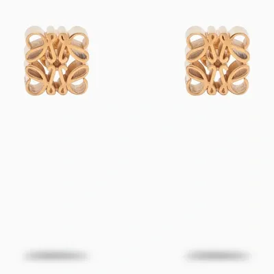 Loewe Anagram Gold-tone Earrings In Metal