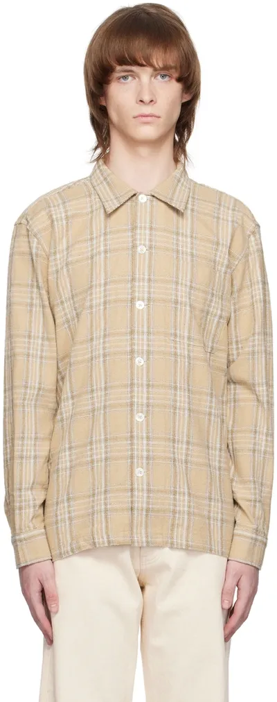 Sunflower Spacey Checked Cotton Shirt In Neutrals