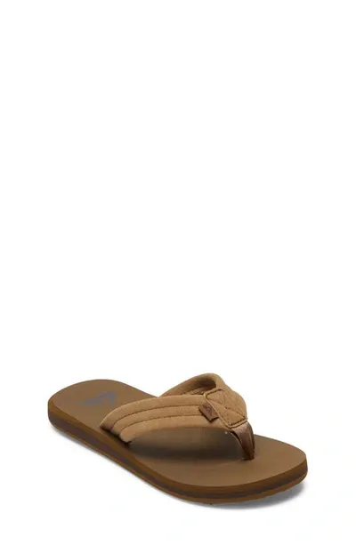 Quiksilver Big Boys Carver Suede Sandals In Tan-solid