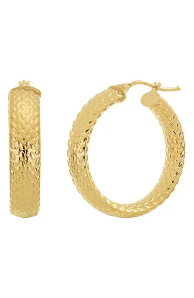 Bony Levy 14k Gold Textured Hoop Earrings In 14k Yellow Gold