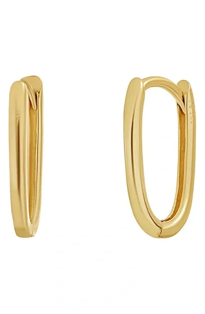 Bony Levy 14k Oval Hoop Earrings In 14k Yellow Gold