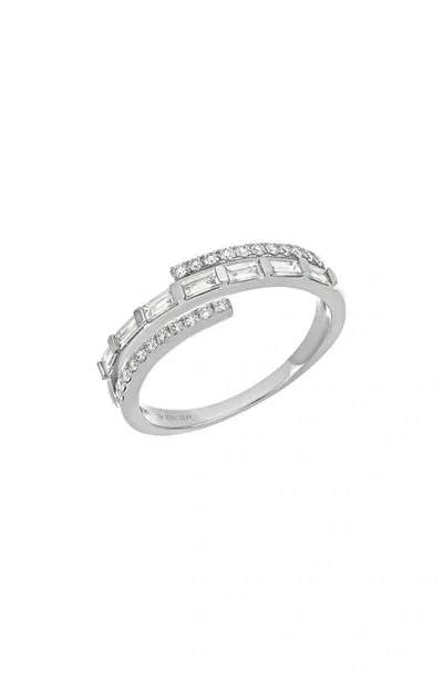 Bony Levy Prism Crossover Diamond Ring In 18k White Gold