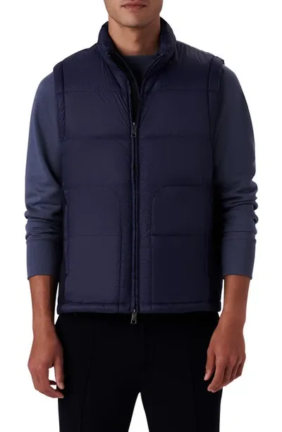 Bugatchi Quilted Vest In Navy