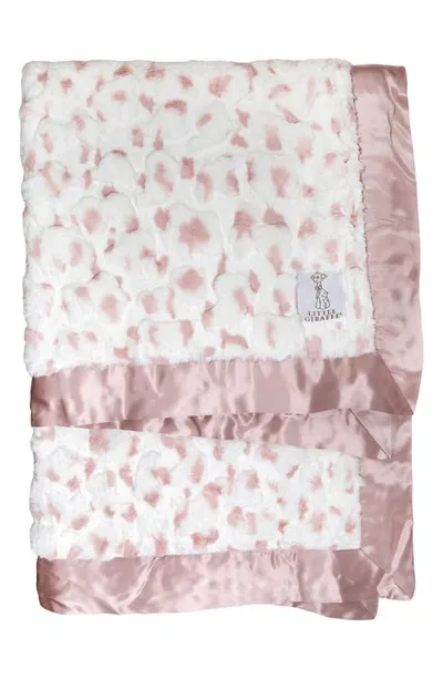 Little Giraffe Kids' Luxe Kendi Baby Blanket In Dusty Pink