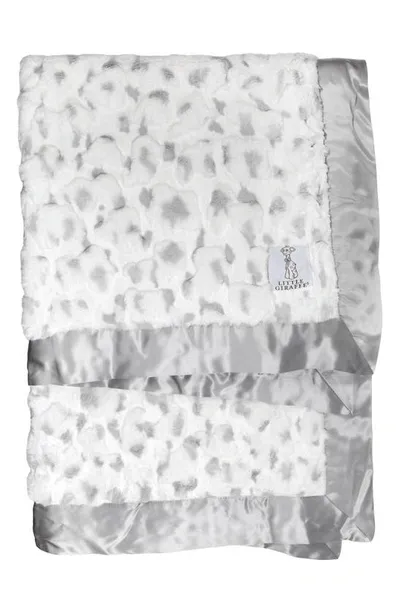 Little Giraffe Kids' Luxe Kendi Baby Blanket In Silver