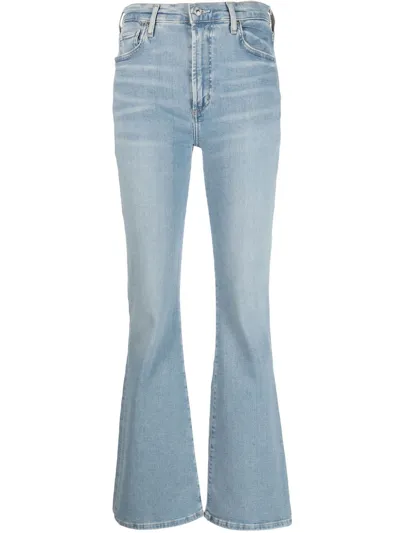 Citizens Of Humanity Flared Cotton Jeans In Blue