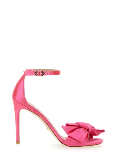 Stuart Weitzman Sandal With Bow In Fuchsia