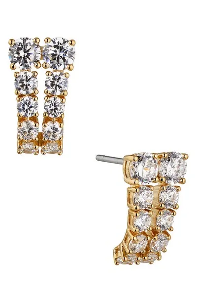 Nadri Cubic Zirconia J Drop Earrings In Gold