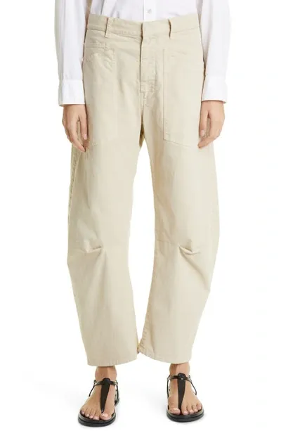 Nili Lotan Shon Stretch Cotton Pants In Sandstone