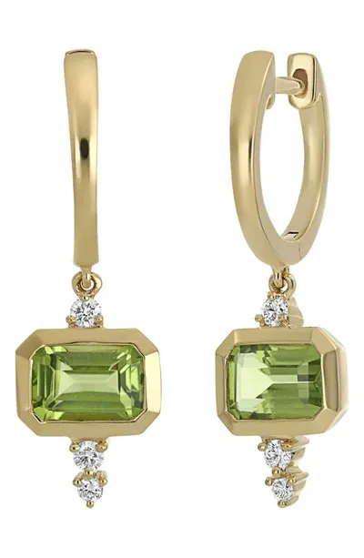 Bony Levy Iris Peridot Huggie Hoop Earrings In 18k Yellow Gold