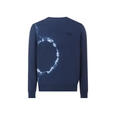 Apc Indigo Tie-dye Crew-neck Sweatshirt In Purple