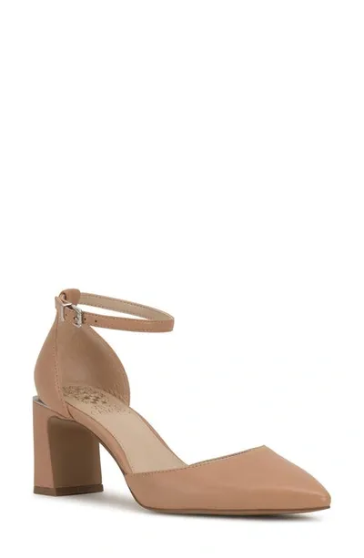 Vince Camuto Hendriy Ankle Strap Pump In Sandstone