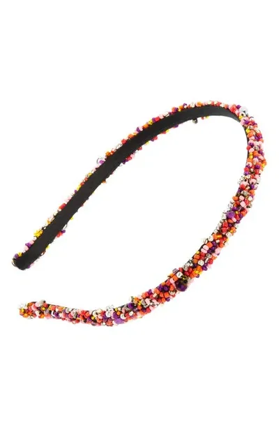 L Erickson Positano Headband In Pink Multi