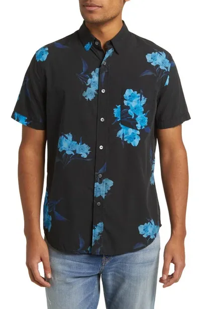 Rails Monaco Floral Short Sleeve Button-up Shirt In Surreal Flower Onyx