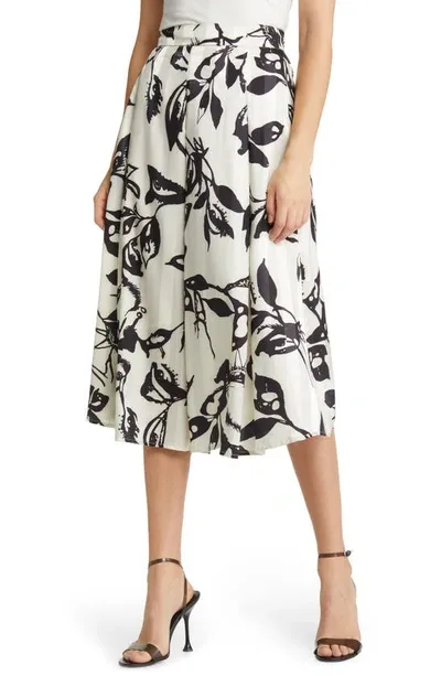 Nikki Lund Ryan Floral Midi Skirt In White