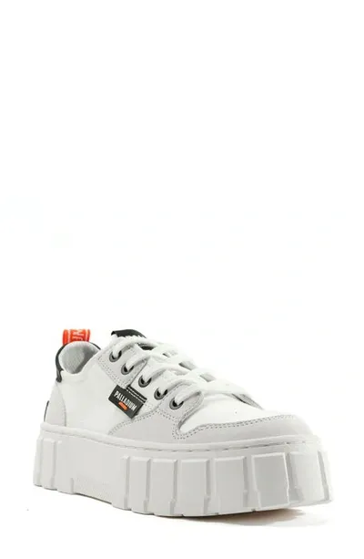 Palladium Pallatower Lo Platform Sneaker In Star White