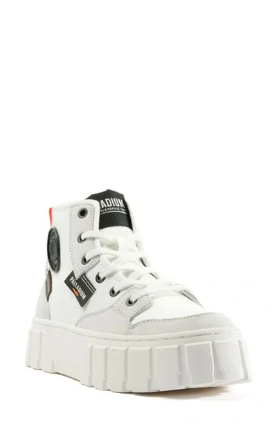 Palladium Pallatower High Top Platform Sneaker In Star White