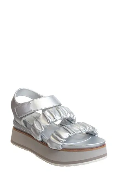 Naked Feet Sensor Platform Sandals In Silver