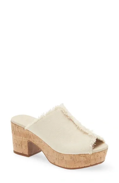 Chocolat Blu Grant Platform Sandal In Natural Linen