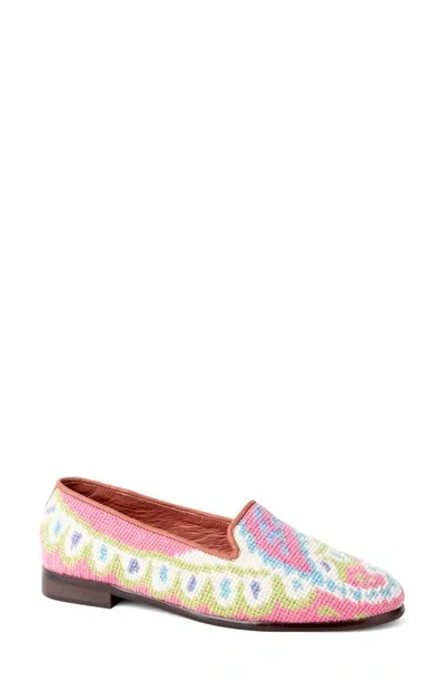 Bypaige Needlepoint Paisley Loafer In Pink