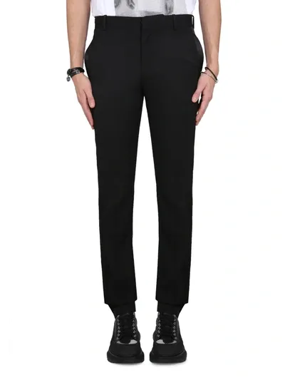 Alexander Mcqueen Wool Suit Pants In Black