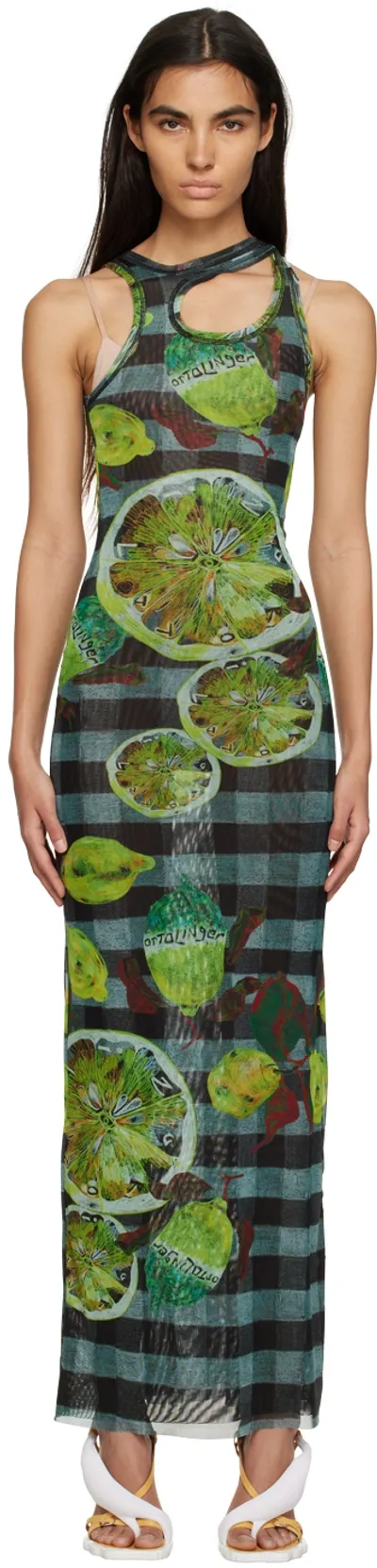 Ottolinger Mesh Tank Dress In Green