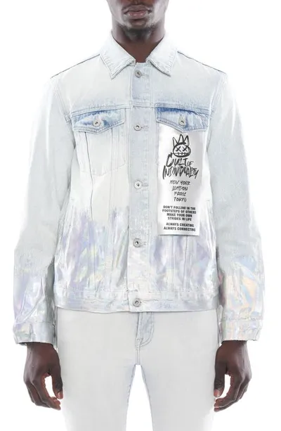 Cult Of Individuality Type Ii Denim Jacket In Foil