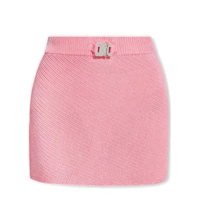 Alyx Buckle-detail High-waisted Mini Skirt In Pink