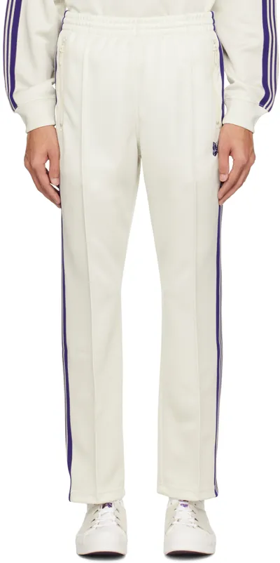 Needles White Narrow Sweatpants