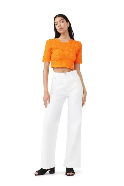 Ganni White Magny Jeans In Bright White