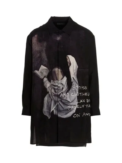 Yohji Yamamoto Graphic Printed Long In Black