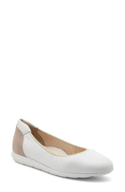 Ara Sh Ballet Flat In Cream Calf