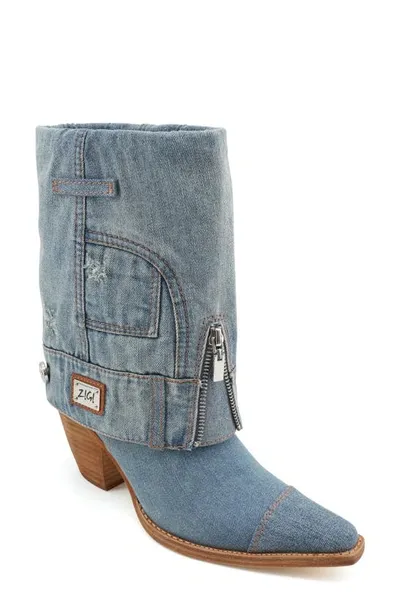 Zigi Fabiola Bootie In Blue Denim