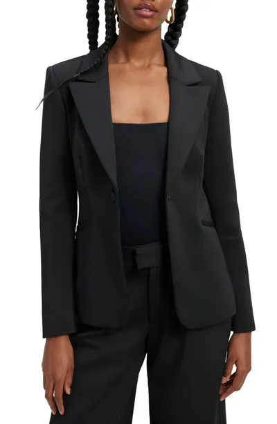 Good American Classic Sculpted Scuba Blazer In K