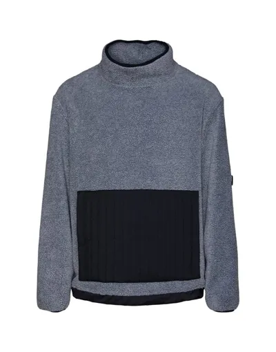 Rains High-neck Fleece Jumper In Grey