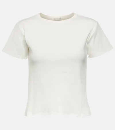 The Row Fedras Cotton-blend T-shirt In Wht White