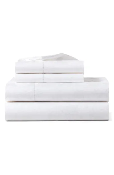 Ralph Lauren Bethany 350 Thread Count Organic Cotton Flat Sheet In Studio Wht