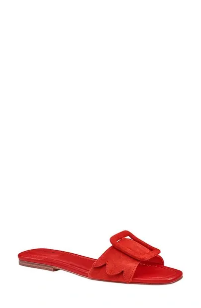 Birdies Kiwi Slide Sandal In Tomato Suede