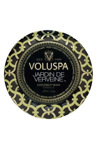 Voluspa Jardin De Verveine Mini Tin Candle In Black Tones