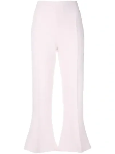 Antonio Berardi Crop Flare Trousers In Pink