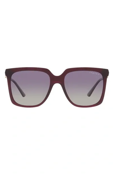 Vogue 54mm Polarized Square Sunglasses In Cherry