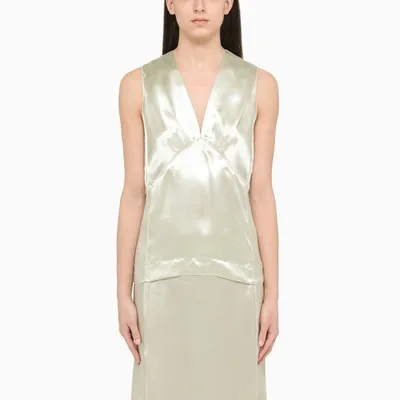 Bottega Veneta Frosting-coloured Satin Top In New