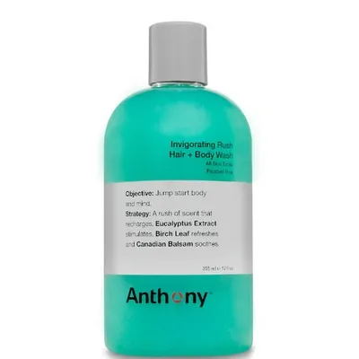 Anthony Invigorating Rush Hair + Body Wash 12 oz/ 355 ml In White