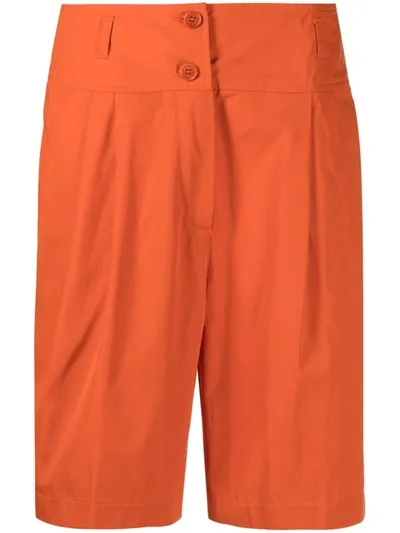 Aspesi Cotton Poplin Shorts In Orange