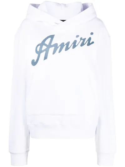 Amiri California Print Cotton Graphic Hoodie In White