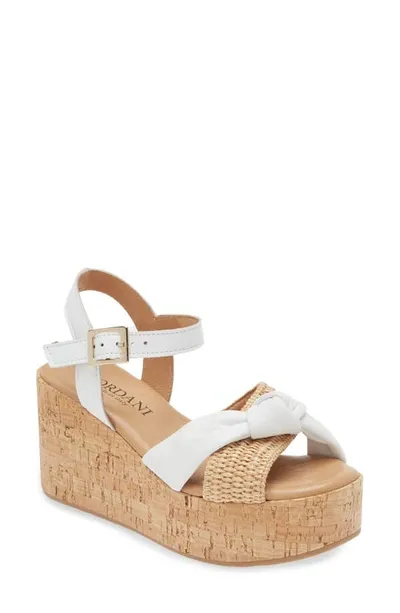 Cordani Jaylin Platform Wedge Sandal In White