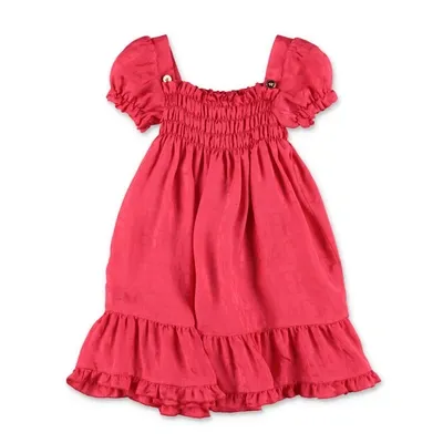 Versace Kids'  Abito Fucsia In Viscosa Baby Girl