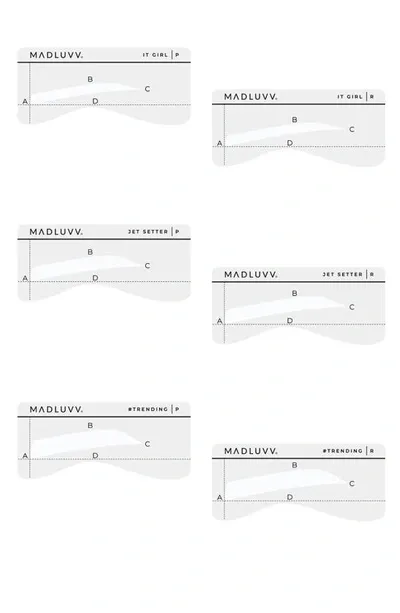 Madluvv Stragith Up 6 Eyebrow Stencil Set