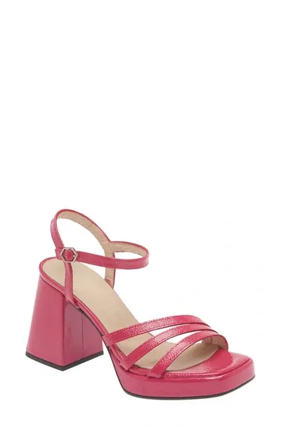 Wonders Block Heel Sandal In Pink